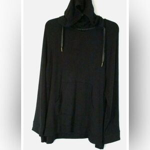 Koolaburra by UGG French Terry Lounge Hoodie Sz BlackModern Top w Pockets Small